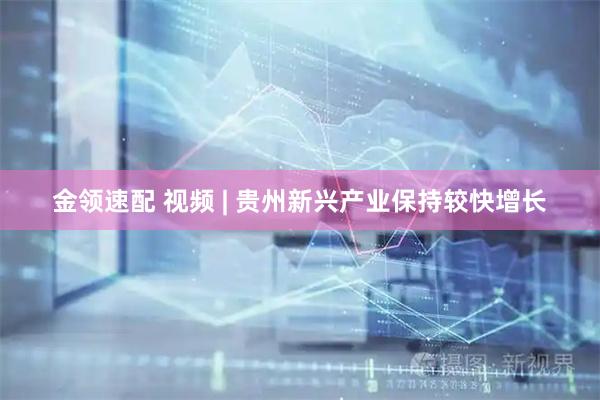 金领速配 视频 | 贵州新兴产业保持较快增长